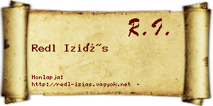 Redl Iziás névjegykártya